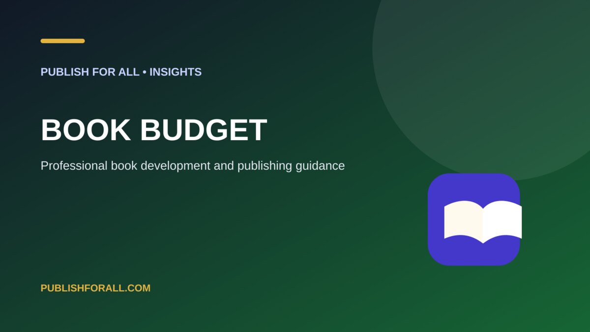 Book Budget: Publish For All guide
